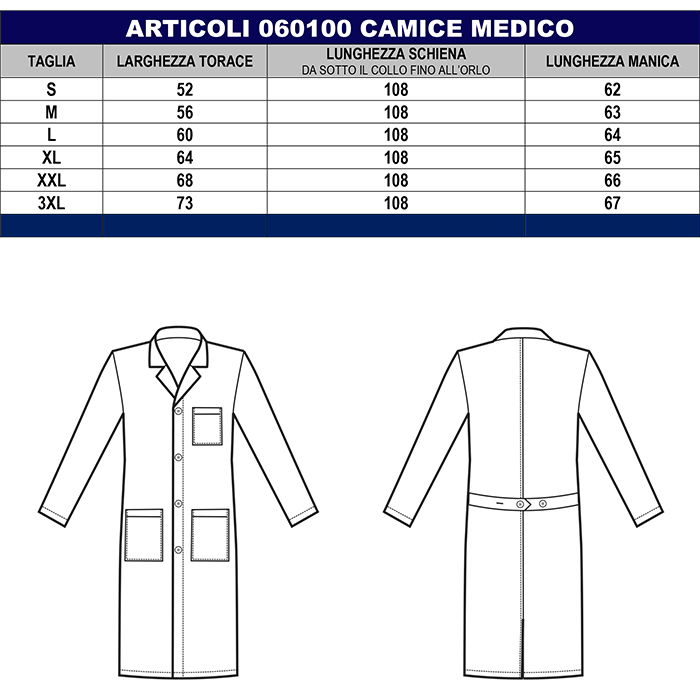 Schema per rilevare le misure della taglia