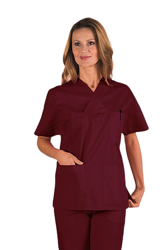 Casacca Medica Amelia Scollo A V – 100% Cotone, Made In Italy E Resistente Al Cloro - 2